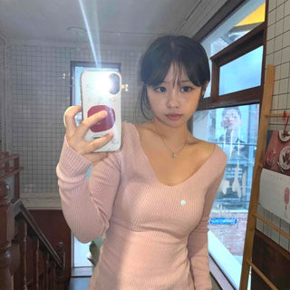 Effortless Chic Wool/Modal Long-Sleeve Knit T-Shirt