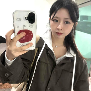 Natural Suede Cotton Plain Jacket