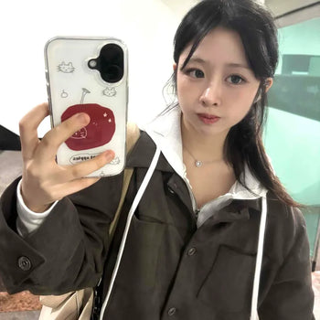 Natural Suede Cotton Plain Jacket