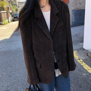 Côté Women's Velvet Daily Loose Fit Oversized Wool Jacket