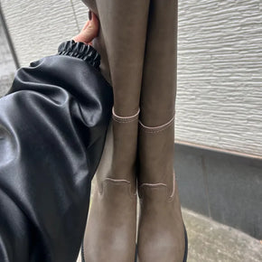Riding Straight Long Boots