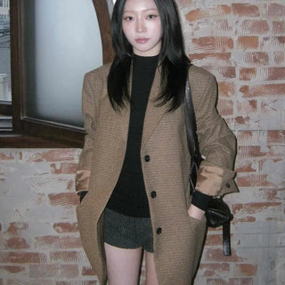 Daily Autumn Outfit Plain Tailored Collar Jacket