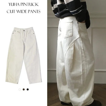 Yuha Pintuck Cut Wide Pants