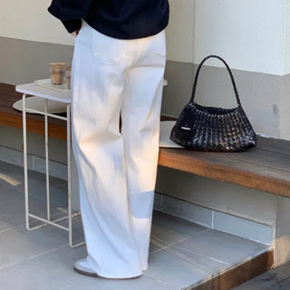 Noid Semi-Wide Straight Cotton Pants