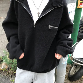 Unisex Divo Heavy Oversized Fleece Half-Zip (2 colors)