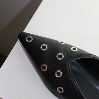 EYELET Stiletto Mule