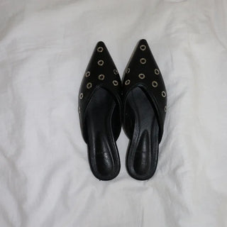 EYELET Stiletto Mule