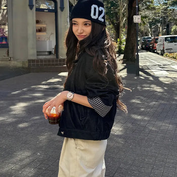 Second Short Embroidered Beanie Hat Unique Four Seasons Daily Look Vintage Look Statement Look