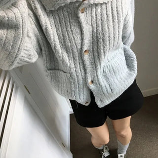 *Thick/Delicate* Thick Pocket Knit Cardigan