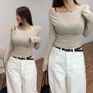 New Miken Drape Shirred T-shirt