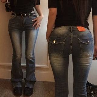 Plida Raw Denim Bootcut Pants