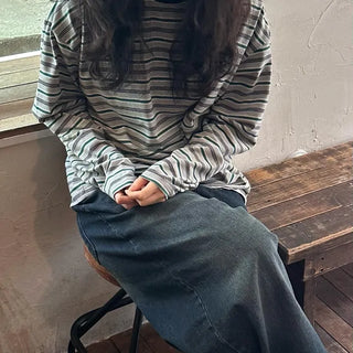 [Unisex] Ringer Stripe Long Sleeve T-shirt (3 colors)