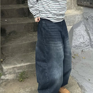 Maxi deep blue denim pants