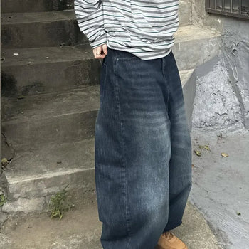 Maxi deep blue denim pants