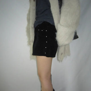 Corduroy Studded Shorts