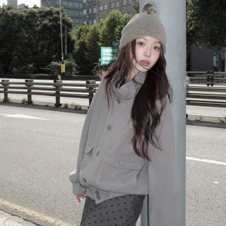 Eva Button High Neck Jumper