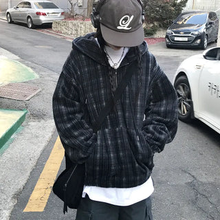 Unisex Didi Check Fleece Anorak Hoodie