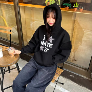 Star Fleece-lined Oversized Hoodie 2 colors