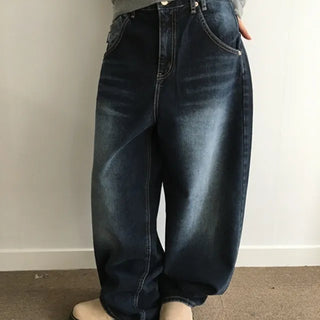 *Vintage/Domestic* Indigo Loose Wide Denim