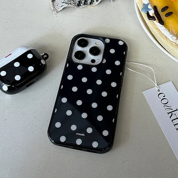 mono dot Non-fading MagSafe Glass Shockproof Black Bumper Case for iPhone 17 Pro Flip 7 Galaxy S26