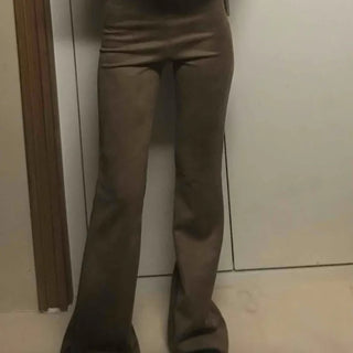 High-waisted Bootcut Slacks Pants