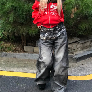 belt graphic pants