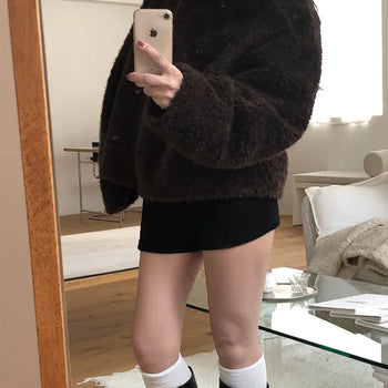 Fluffy/Super Warm* Fault Fluffy Fur Jacket Jumper