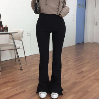 Carbine banding cut bootcut pants