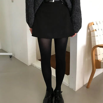 Nissin Mini Skirt Belt Set Skirt Pants/Skirt Pants/Chirp Pants/Shorts/Shorts/Half Pants/Symbol Point/Side Cut