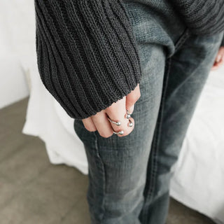 layered ball open ring