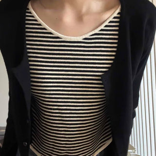 Striped Layered Cardigan