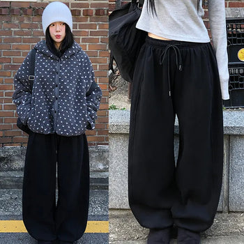 Sasa Fleece-lined Two-way Wide Training Pants
