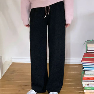Fleece-lined Training Wide Elastic Waist Pants