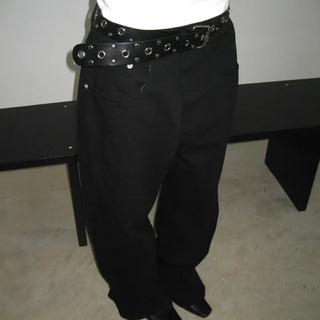 double ring eyelet belt (2 color)