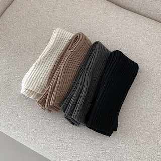 ◈Pokdak◈◈Knit Leg Warmers Ribbed Slit Socks Knee Socks Winter Bootcut Leg Warmers