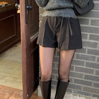 Alvin Wool Pintuck Strap Shorts Winter Shorts