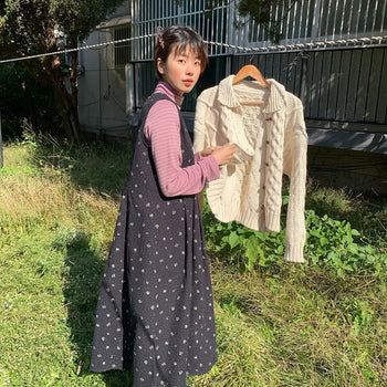Retro floral long dress