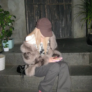 Milky fur jacket