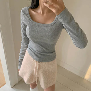 Rowing Ribbed Square Long Sleeve T-shirt