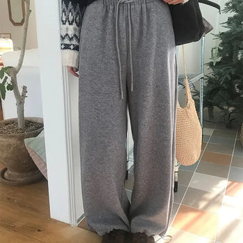 Soal Fleece-Lined Plus Size/Airport Pants/Elastic Waist Pants/Double Fleece-Lined Pants/Training Pants/Fleece-Lined Jogger Pants