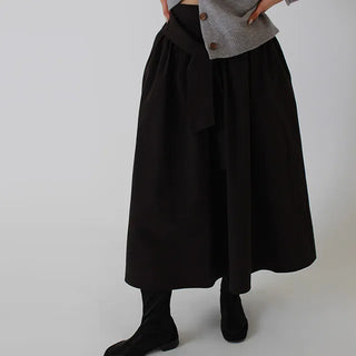 Big Tie Bow Long Skirt