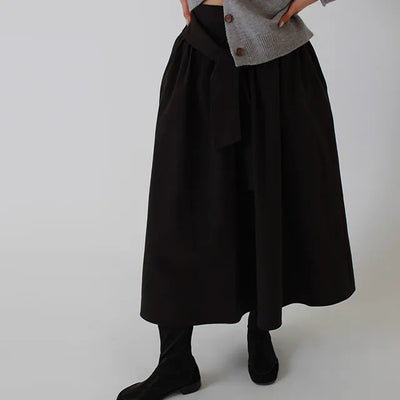 Big Tie Bow Long Skirt