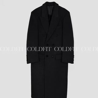 Double-breasted maxi coat