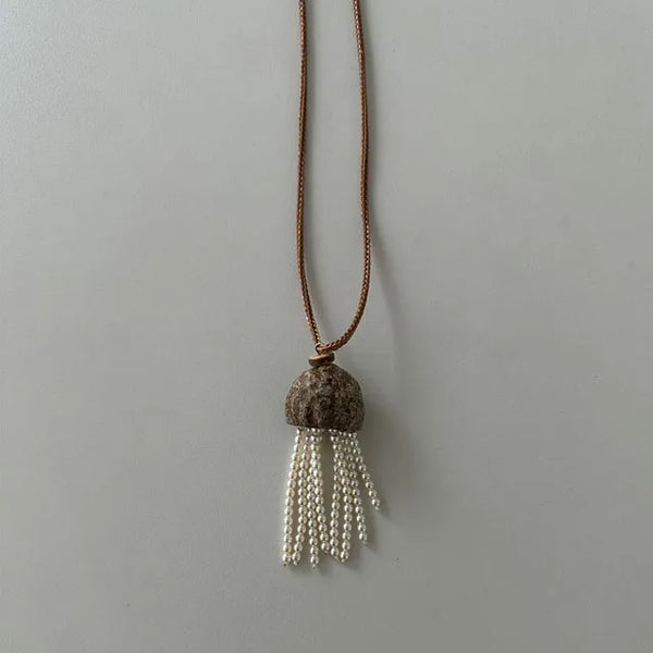 Rock Pearl Fringe Necklace