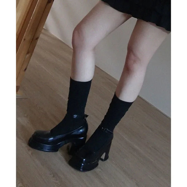 Retro Platform Pumps Heels