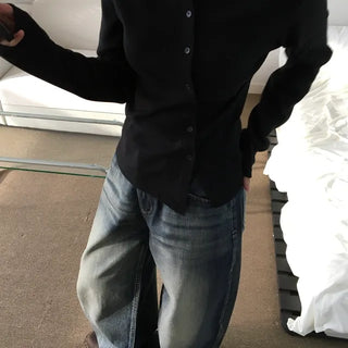 *Muand* Horse Diagonal Cardigan