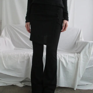 Ribbed Wrap Bootcut Pants (2 colors)