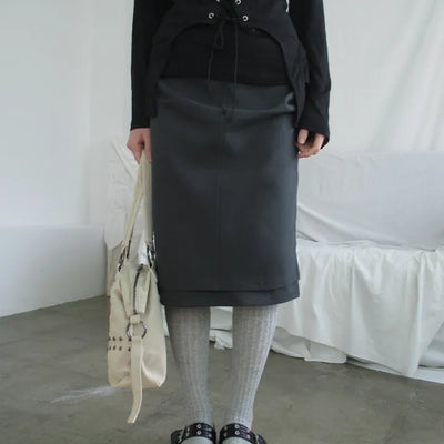 Front midi skirt (2 colors)
