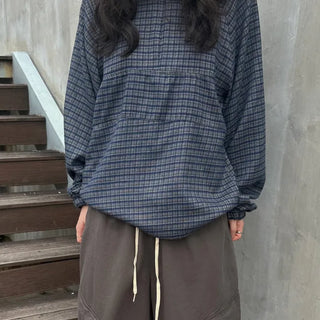 [UNISEX] Louis Check Hooded Anorak