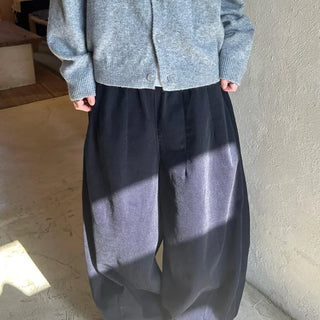 Velvet Balloon Elastic Waist Pants (2 colors)